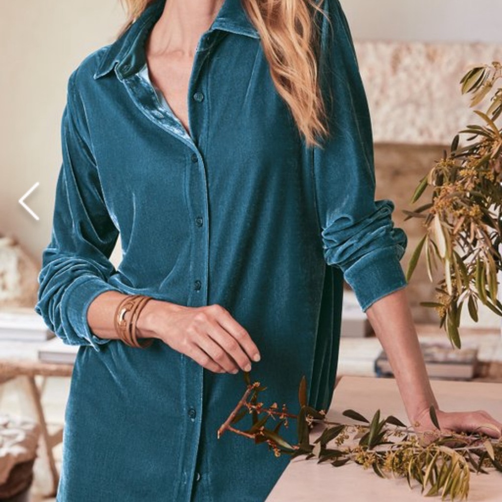 Velvet Boyfriend Tunic Shirt